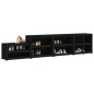 vidaXL Muebles de cocina de exterior 4 pzas madera maciza pino negro vidaXL Muebles de cocina de exterior 4 pzas madera maciza pino negro