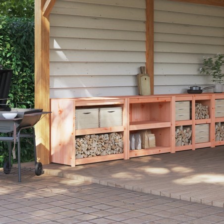 vidaXL Muebles de cocina exterior 2 pzas madera maciza abeto Douglas