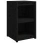 vidaXL Muebles de cocina de exterior 4 pzas madera maciza pino negro