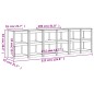 vidaXL Muebles de cocina de exterior 4 pzas madera maciza pino negro
