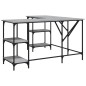 vidaXL Escritorio madera de ingeniería gris Sonoma 139x139x75 cm vidaXL Escritorio madera de ingeniería gris Sonoma 139x139x75 cm