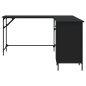 vidaXL Escritorio madera de ingeniería negro 141x141x75 cm vidaXL Escritorio madera de ingeniería negro 141x141x75 cm