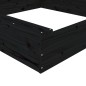 vidaXL Arenero con asientos cuadrado madera maciza de pino negro vidaXL Arenero con asientos cuadrado madera maciza de pino negro