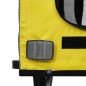 vidaXL Remolque de bicicleta mascotas hierro tela Oxford amarillo gris