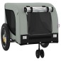 vidaXL Remolque de bicicleta mascotas hierro tela Oxford gris negro vidaXL Remolque de bicicleta mascotas hierro tela Oxford gris negro