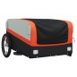 vidaXL Remolque para bicicleta hierro negro y naranja 45 kg vidaXL Remolque para bicicleta hierro negro y naranja 45 kg