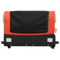 vidaXL Remolque para bicicleta hierro negro y naranja 45 kg vidaXL Remolque para bicicleta hierro negro y naranja 45 kg