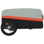 vidaXL Remolque para bicicleta hierro negro y naranja 45 kg vidaXL Remolque para bicicleta hierro negro y naranja 45 kg