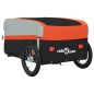 vidaXL Remolque para bicicleta hierro negro y naranja 45 kg vidaXL Remolque para bicicleta hierro negro y naranja 45 kg