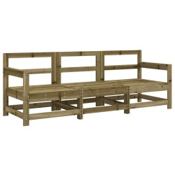 vidaXL Juego de muebles de jardín 3 pzas madera de pino impregnada