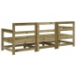 vidaXL Juego de muebles de jardín 3 pzas madera de pino impregnada vidaXL Juego de muebles de jardín 3 pzas madera de pino impregnada