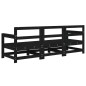 vidaXL Juego de muebles de jardín 3 pzas madera maciza de pino negro vidaXL Juego de muebles de jardín 3 pzas madera maciza de pino negro