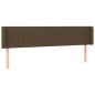 vidaXL Cabecero con LED de tela marrón oscuro 163x16x78/88 cm
