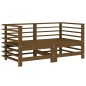 vidaXL Sofás de esquina de jardín 2 uds madera maciza pino marrón miel
