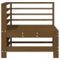 vidaXL Sofás de esquina de jardín 2 uds madera maciza pino marrón miel