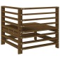 vidaXL Sofás de esquina de jardín 2 uds madera maciza pino marrón miel