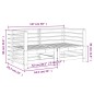 vidaXL Sofás de esquina de jardín 2 uds madera maciza pino marrón miel