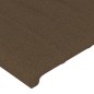 vidaXL Cabecero con LED de tela marrón oscuro 163x16x78/88 cm