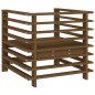 vidaXL Sillones de jardín 2 unidades madera maciza pino marrón miel vidaXL Sillones de jardín 2 unidades madera maciza pino marrón miel