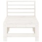 vidaXL Sofás centrales de jardín 2 uds madera maciza de pino blanco vidaXL Sofás centrales de jardín 2 uds madera maciza de pino blanco