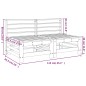 vidaXL Sofás centrales de jardín 2 uds madera maciza de pino blanco vidaXL Sofás centrales de jardín 2 uds madera maciza de pino blanco