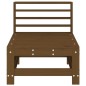 vidaXL Sofás centrales de jardín 2 uds madera maciza pino marrón miel vidaXL Sofás centrales de jardín 2 uds madera maciza pino marrón miel