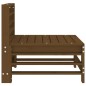 vidaXL Sofás centrales de jardín 2 uds madera maciza pino marrón miel vidaXL Sofás centrales de jardín 2 uds madera maciza pino marrón miel