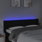 vidaXL Cabecero con LED de tela negro 147x16x78/88 cm vidaXL Cabecero con LED de tela negro 147x16x78/88 cm