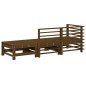 vidaXL Juego de muebles jardín 3 pzas madera maciza pino marrón miel vidaXL Juego de muebles jardín 3 pzas madera maciza pino marrón miel