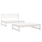 vidaXL Juego de muebles de jardín 2 piezas madera maciza pino blanco vidaXL Juego de muebles de jardín 2 piezas madera maciza pino blanco
