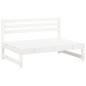 vidaXL Juego de muebles de jardín 2 piezas madera maciza pino blanco vidaXL Juego de muebles de jardín 2 piezas madera maciza pino blanco