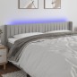 vidaXL Cabecero con LED de tela gris claro 183x16x78/88 cm vidaXL Cabecero con LED de tela gris claro 183x16x78/88 cm