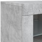 vidaXL Aparador con luces LED madera de ingeniería gris hormigón