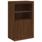 vidaXL Aparador con luces LED madera de ingeniería roble marrón vidaXL Aparador con luces LED madera de ingeniería roble marrón