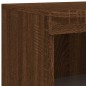 vidaXL Aparador con luces LED madera de ingeniería roble marrón vidaXL Aparador con luces LED madera de ingeniería roble marrón