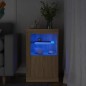 vidaXL Aparador con luces LED madera de ingeniería roble Sonoma vidaXL Aparador con luces LED madera de ingeniería roble Sonoma