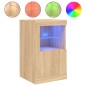vidaXL Aparador con luces LED madera de ingeniería roble Sonoma vidaXL Aparador con luces LED madera de ingeniería roble Sonoma
