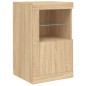 vidaXL Aparador con luces LED madera de ingeniería roble Sonoma vidaXL Aparador con luces LED madera de ingeniería roble Sonoma