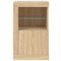 vidaXL Aparador con luces LED madera de ingeniería roble Sonoma vidaXL Aparador con luces LED madera de ingeniería roble Sonoma