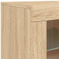 vidaXL Aparador con luces LED madera de ingeniería roble Sonoma vidaXL Aparador con luces LED madera de ingeniería roble Sonoma