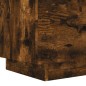 vidaXL Mesita de noche luces LED 2 uds madera ingeniería roble ahumado vidaXL Mesita de noche luces LED 2 uds madera ingeniería roble ahumado