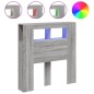 vidaXL Cabecero LED madera ingeniería gris Sonoma 100x18,5x103,5 cm vidaXL Cabecero LED madera ingeniería gris Sonoma 100x18,5x103,5 cm
