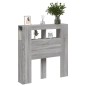 vidaXL Cabecero LED madera ingeniería gris Sonoma 100x18,5x103,5 cm vidaXL Cabecero LED madera ingeniería gris Sonoma 100x18,5x103,5 cm