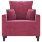 vidaXL Sillón de terciopelo rojo tinto 60 cm vidaXL Sillón de terciopelo rojo tinto 60 cm