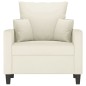 vidaXL Sillón de terciopelo color crema 60 cm