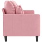 vidaXL Sofá de 3 plazas terciopelo rosa 180 cm vidaXL Sofá de 3 plazas terciopelo rosa 180 cm