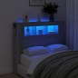 vidaXL Cabecero LED madera ingeniería gris Sonoma 120x18,5x103,5 cm vidaXL Cabecero LED madera ingeniería gris Sonoma 120x18,5x103,5 cm