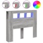 vidaXL Cabecero LED madera ingeniería gris Sonoma 120x18,5x103,5 cm vidaXL Cabecero LED madera ingeniería gris Sonoma 120x18,5x103,5 cm