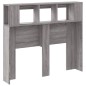 vidaXL Cabecero LED madera ingeniería gris Sonoma 120x18,5x103,5 cm vidaXL Cabecero LED madera ingeniería gris Sonoma 120x18,5x103,5 cm