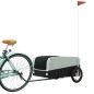 vidaXL Remolque para bicicleta hierro negro y gris 45 kg vidaXL Remolque para bicicleta hierro negro y gris 45 kg